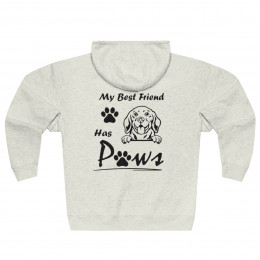 Best Friend Beagle Unisex Premium Full Zip Hoodie